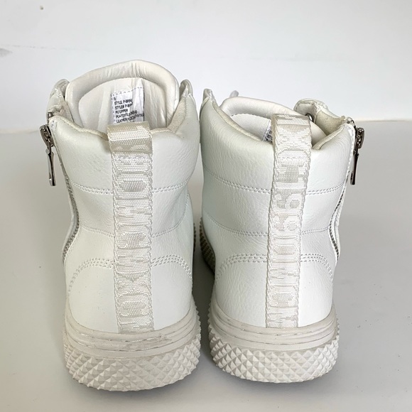 Steve Madden, MEN'S BRINLY FAUX LEATHER HIGH TOP SNEAKERS white, size 9 - Picture 6 of 9